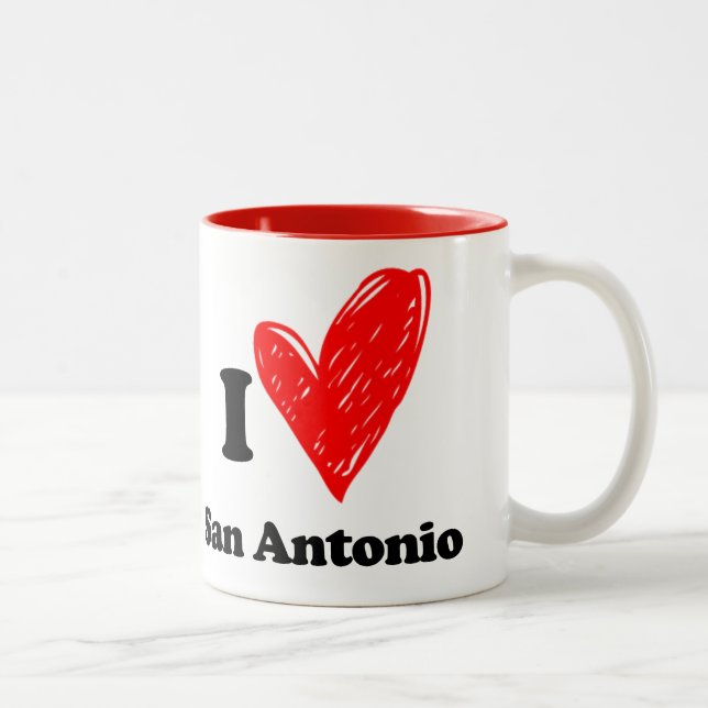I Liebe San Antonio Zweifarbige Tasse (Rechts)