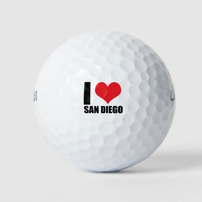 I Liebe San Diego Golfball (Vorderseite)