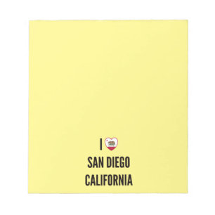 I Liebe San Diego, Kalifornien Notizblock