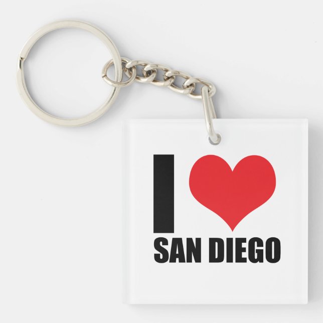 I Liebe San Diego Schlüsselanhänger (Vorderseite)