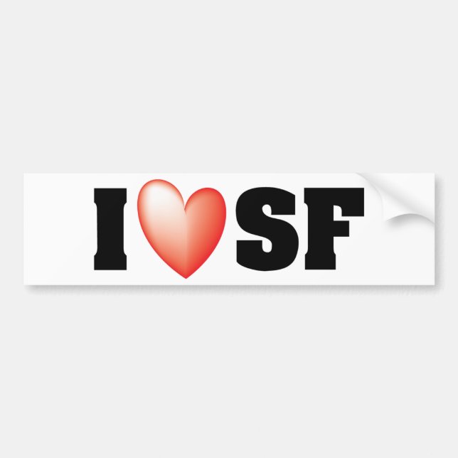 I Liebe San Francisco Autoaufkleber (Vorne)