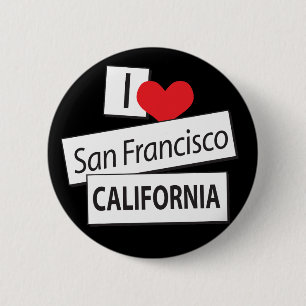 I Liebe San Francisco Kalifornien Button