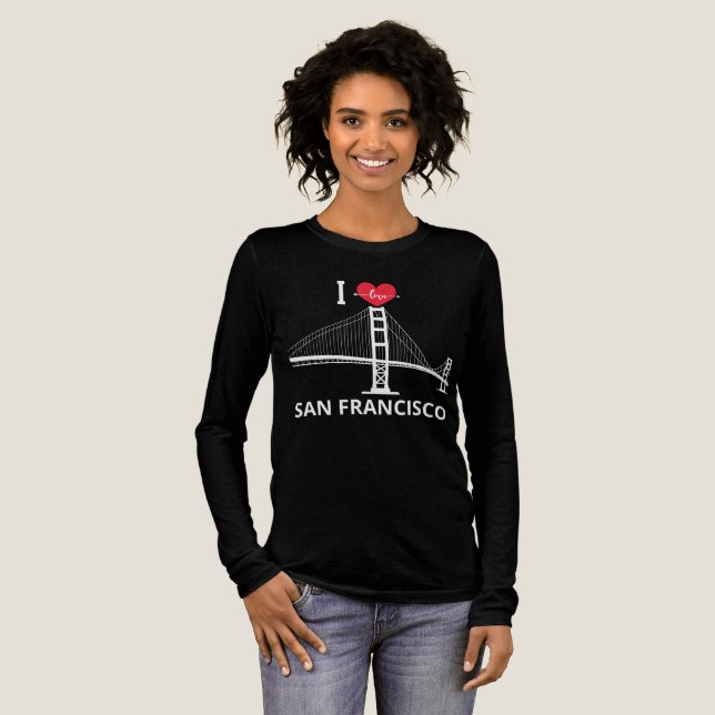 i Liebe San Francisco, Kalifornien Tri-Blend Shirt (Volle Vorderseite)