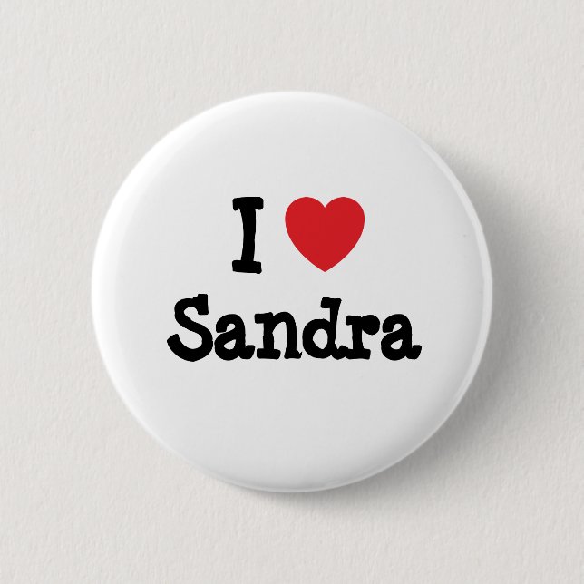 I Liebe Sandra T - Shirt Button (Vorderseite)