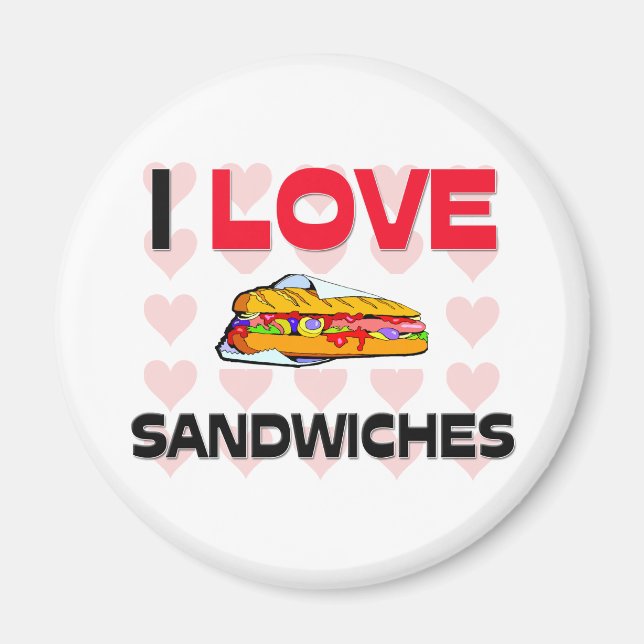 I Liebe Sandwiches Magnet (Vorne)
