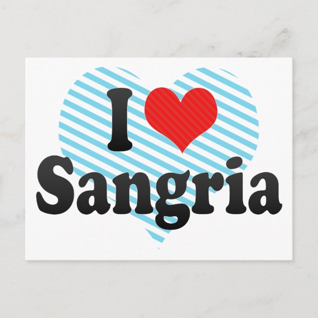 I Liebe Sangria Postkarte (Vorderseite)