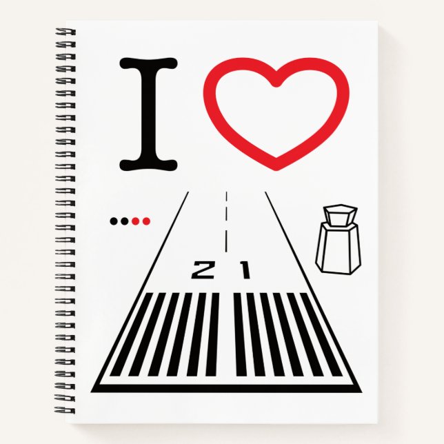 I Liebe Santa Monica Airport Start 21 / 3 Notizbuch (Vorderseite)