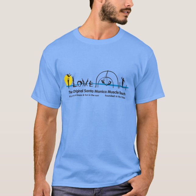 I Liebe-Santa Monica ursprünglicher Muskel-Strand T-Shirt (Vorderseite)