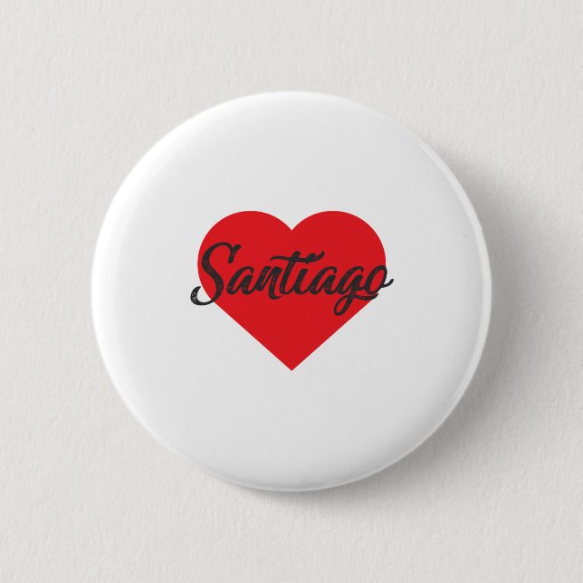 I Liebe Santiago - Chile Button (Vorderseite)