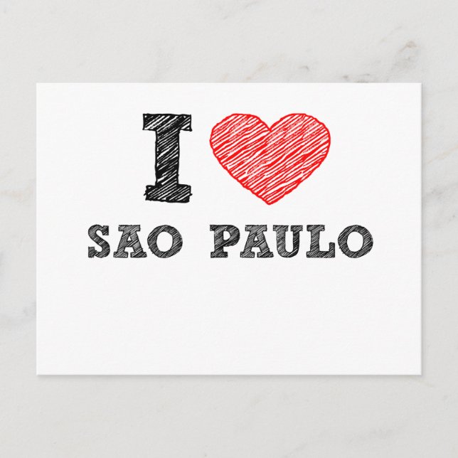 I Liebe Sao Paulo Postkarte (Vorderseite)