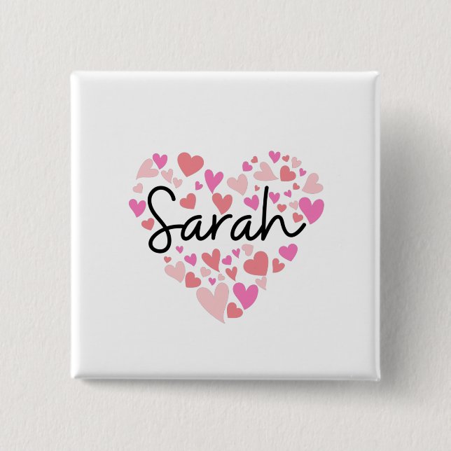 I Liebe Sarah Button (Vorderseite)