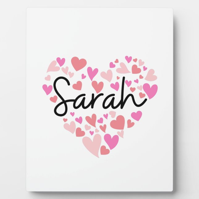 I Liebe Sarah Fotoplatte (Vorderseite)