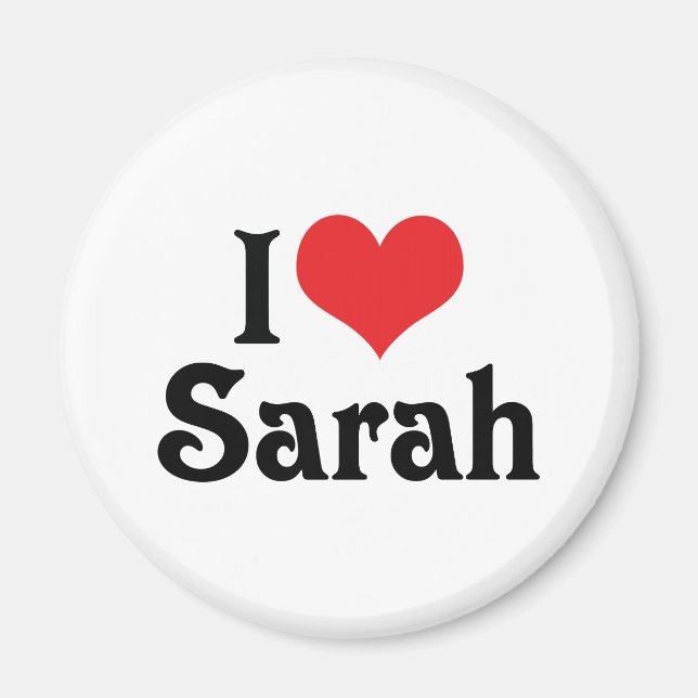 I Liebe Sarah Magnet (Vorne)