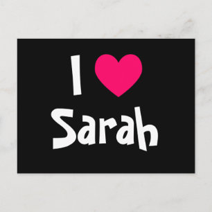 I Liebe Sarah Postkarte
