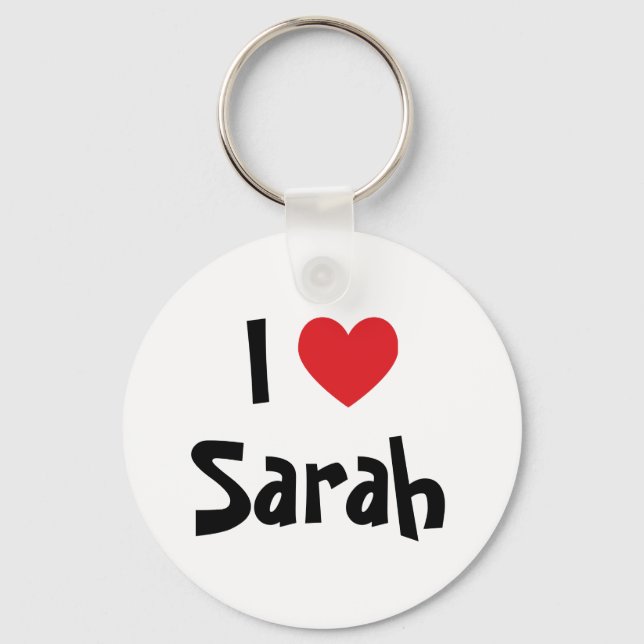 I Liebe Sarah Schlüsselanhänger (Vorderseite)