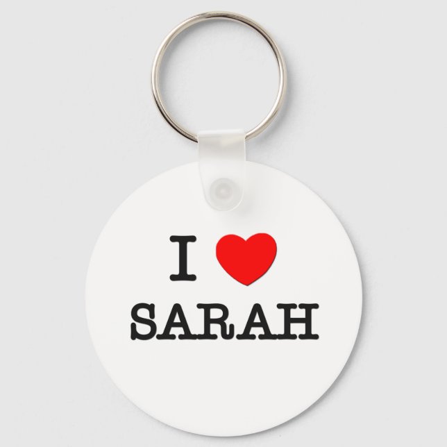 I Liebe Sarah Schlüsselanhänger (Vorderseite)