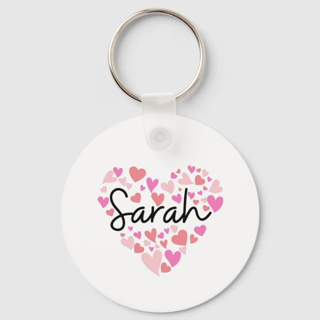 I Liebe Sarah Schlüsselanhänger (Vorderseite)