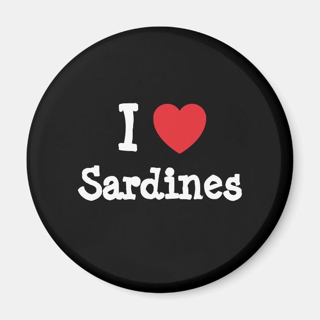 I Liebe Sardines T - Shirt Magnet (Vorne)