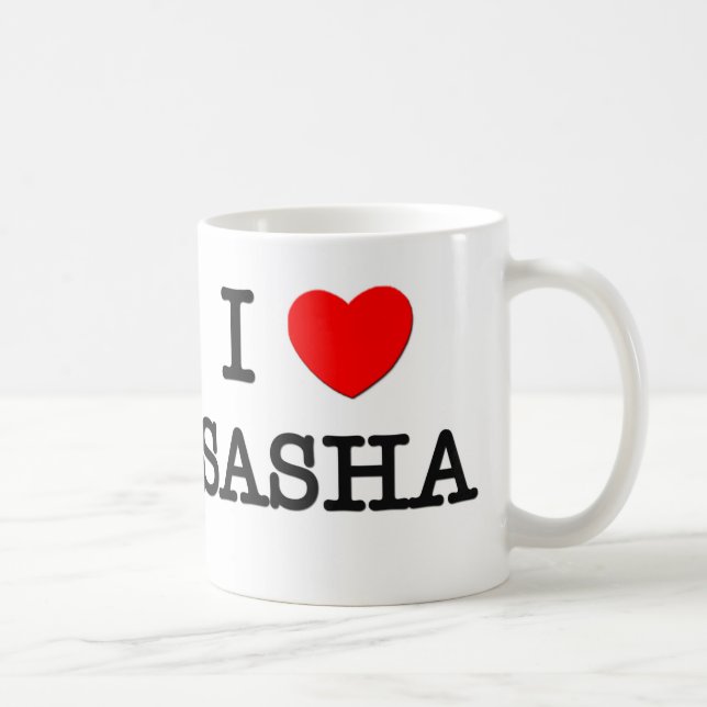 I Liebe Sasha Kaffeetasse (Rechts)