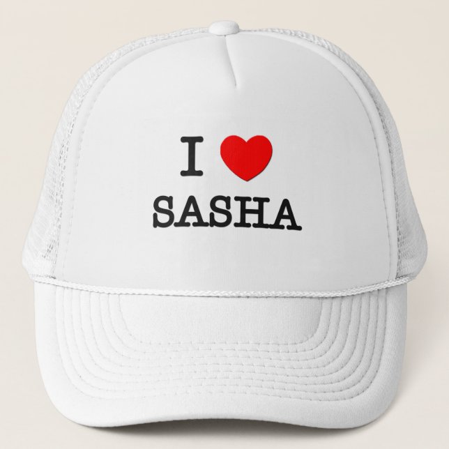 I Liebe Sasha Truckerkappe (Vorderseite)