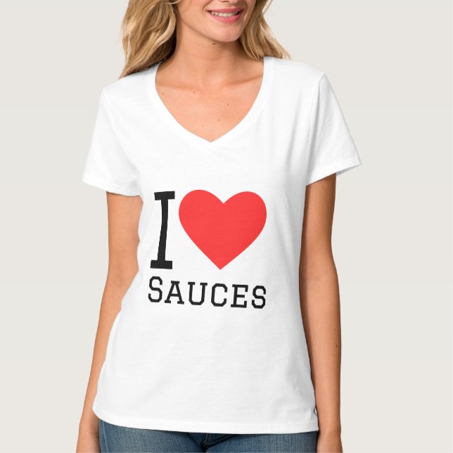 I Liebe Saucen T-Shirt (Vorderseite)