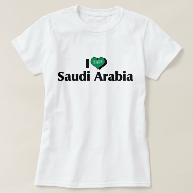 I Liebe Saudi-Arabien Flaggen-Shirt T-Shirt (Design vorne)