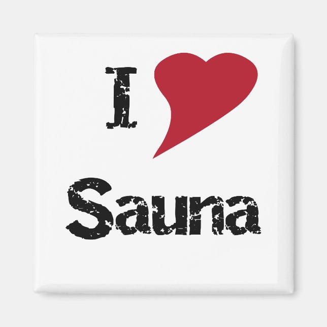 I Liebe Sauna Magnet (Vorne)