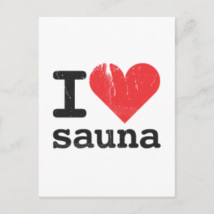 I Liebe Sauna Postkarte