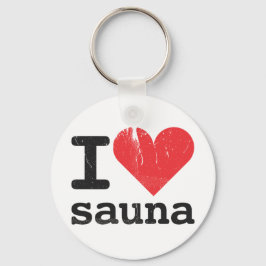 I Liebe Sauna Schlüsselanhänger