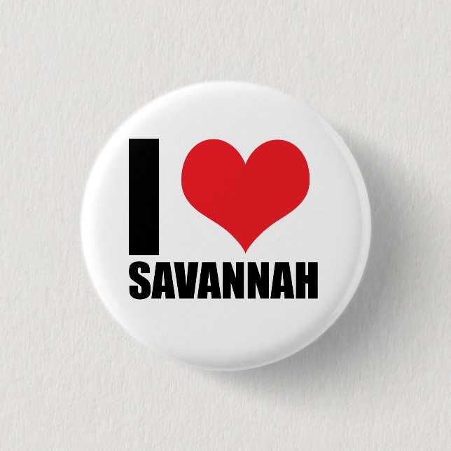 I Liebe Savannah Button (Vorderseite)