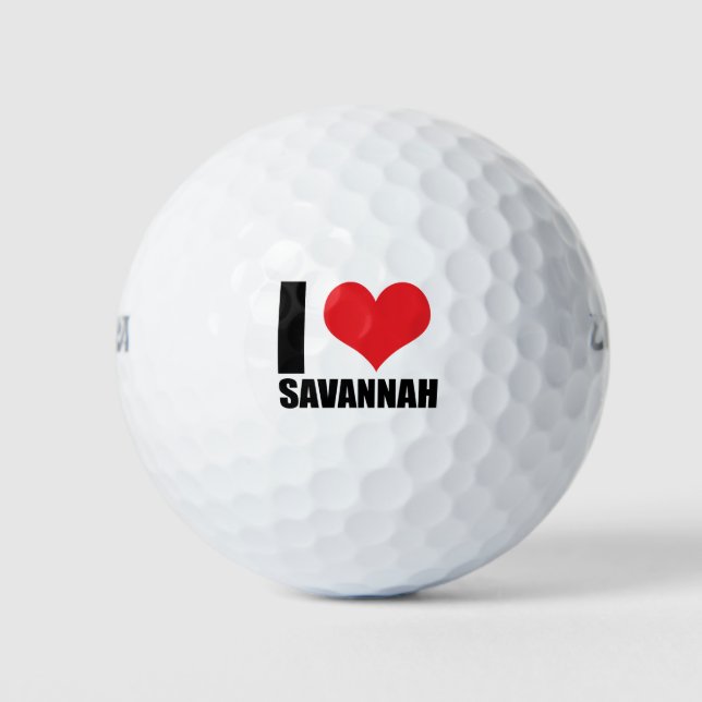 I Liebe Savannah Golfball (Vorderseite)