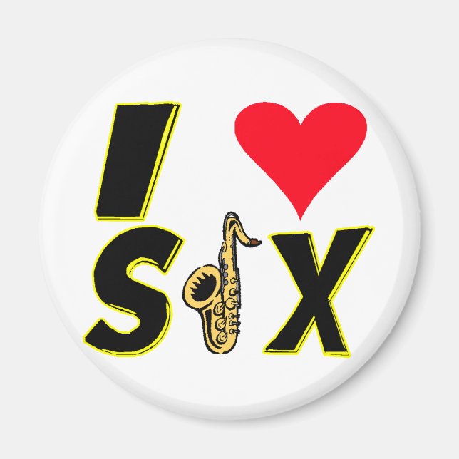 I Liebe Sax Magnet (Vorne)