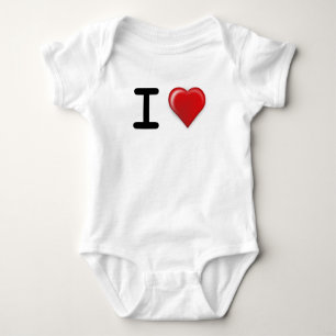 I LIEBE Schablone Baby Strampler