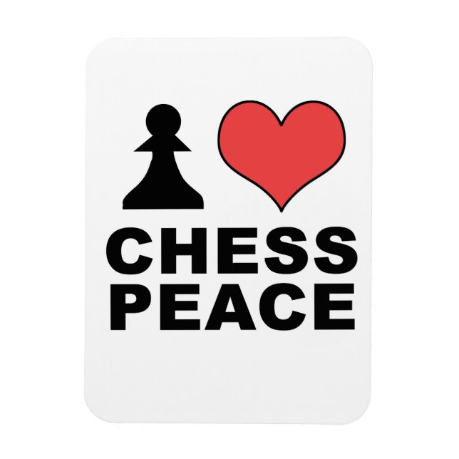 I Liebe Schach Frieden Kühlschrankmagnet Magnet (Vertikal)