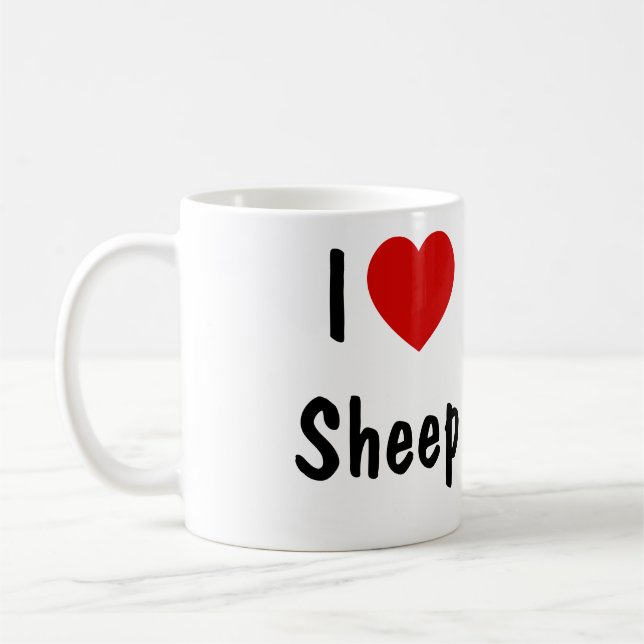 I Liebe Schafe Kaffeetasse (Links)