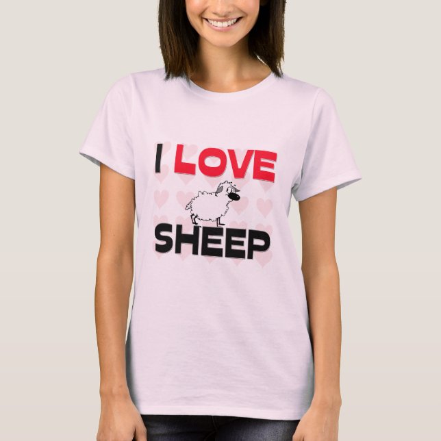 I Liebe-Schafe T-Shirt (Vorderseite)