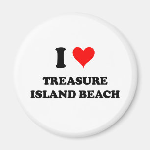 I Liebe-Schatz-Insel-Strand Florida Magnet