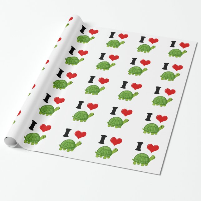 I Liebe-Schildkröten Geschenkpapier (Ungerollt)