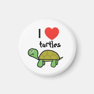 I Liebe Schildkröten Magnesium Magnet