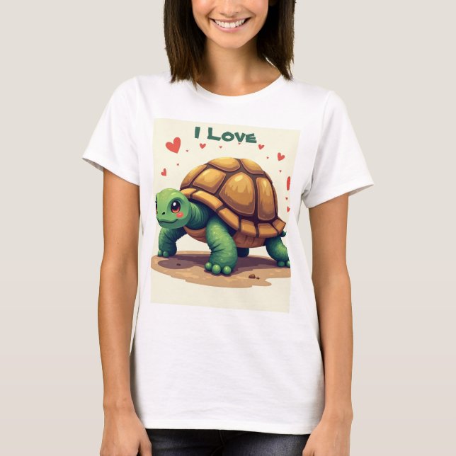 I Liebe Schildkröten T-Shirt (Vorderseite)