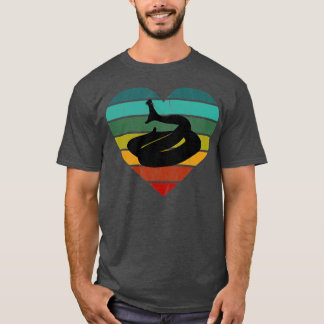 I Liebe Schlangen Retro Herz T-Shirt
