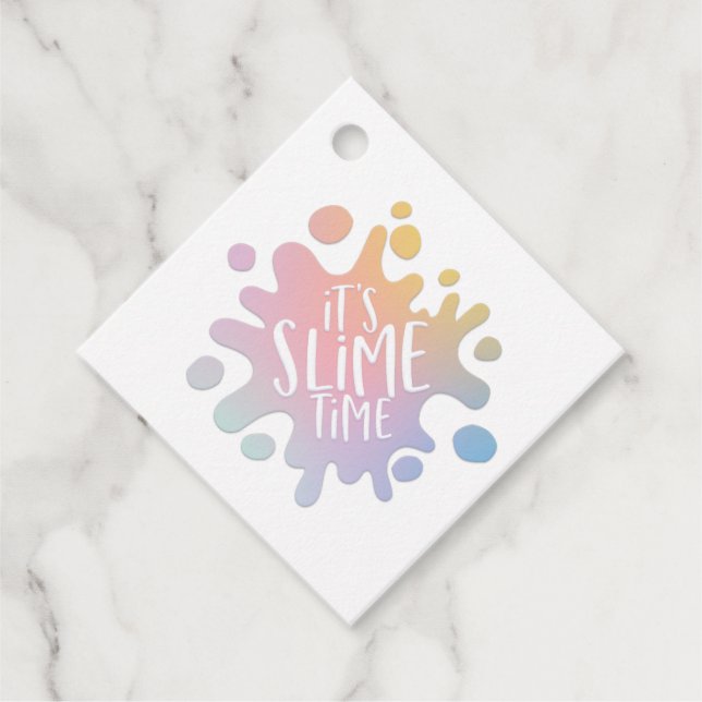 I Liebe Schleim Regenbogen-Schleimhaut Geschenkanhänger (Vorderseite)