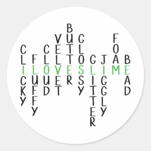 I Liebe Schleimkleber Runder Aufkleber