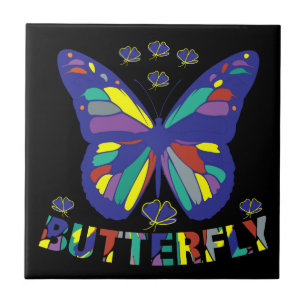 i-Liebe-Schmetterling-Typografie-Zitate-Vintag Fliese