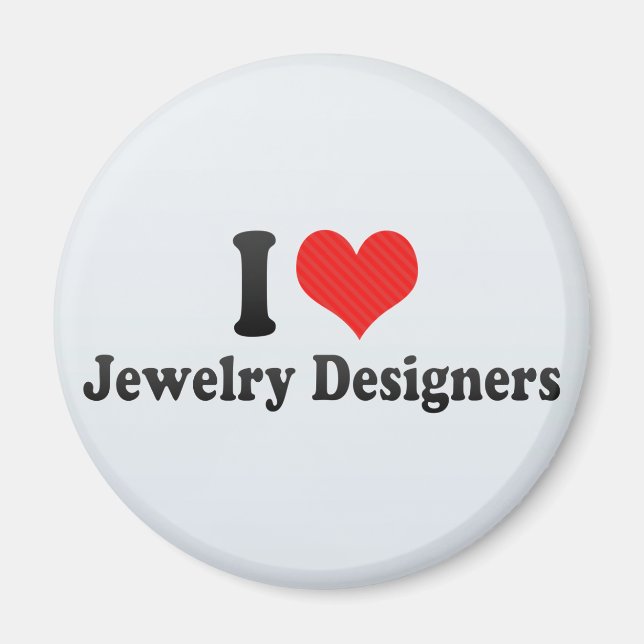 I Liebe Schmuckdesigner Magnet (Vorne)