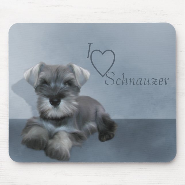 I Liebe Schnauzer Mousepad (Vorne)