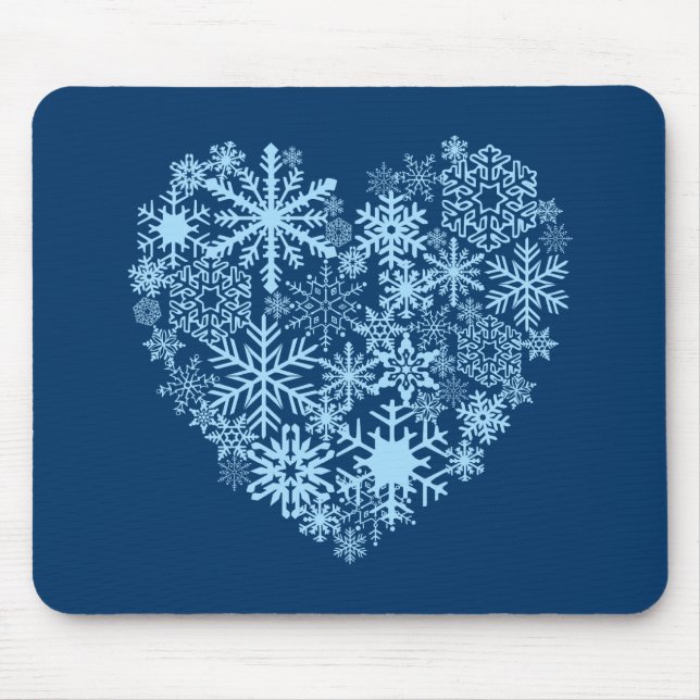 I Liebe-Schnee Mousepad (Vorne)