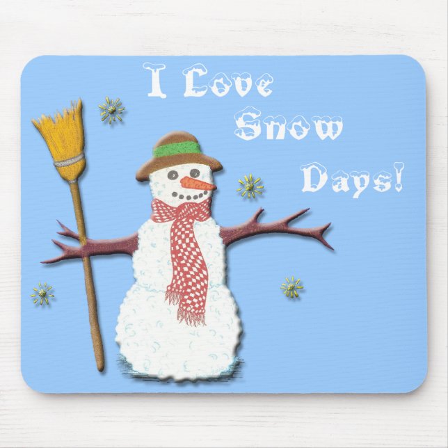 I Liebe-Schnee-Tage! Mousepad (Vorne)