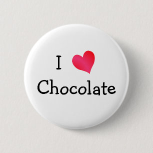 I Liebe Schokolade Button