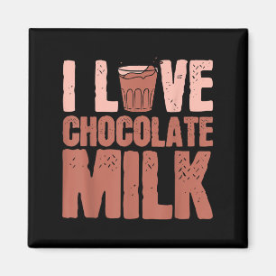 I Liebe Schokolade Milchessen Lover Quotes Grab Magnet